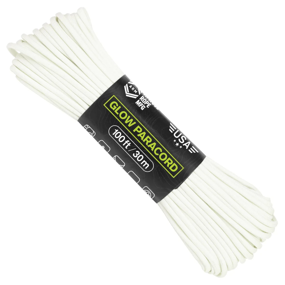Atwood Rope MFG™ 550 Paracord Uber Glow White 30m