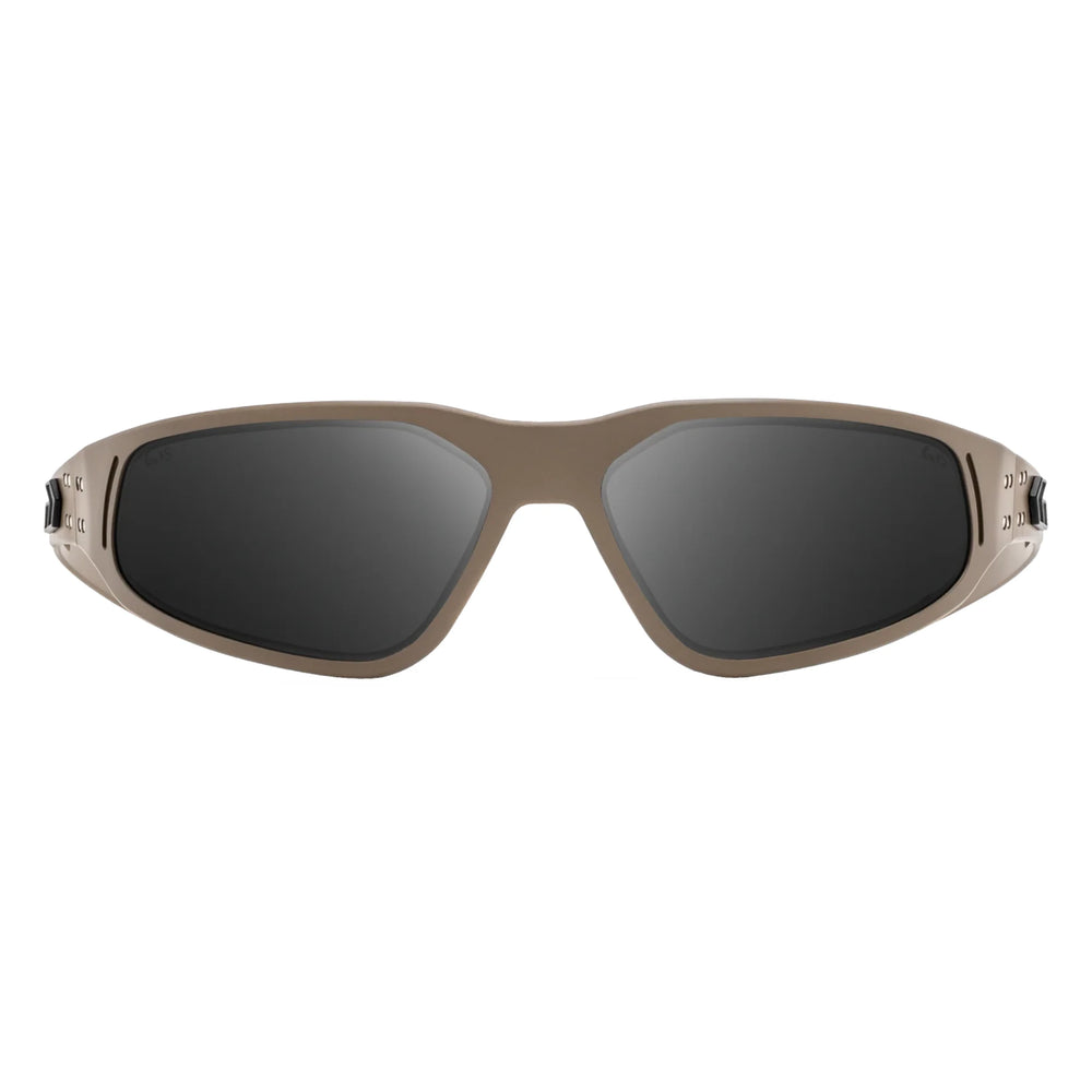 Tan mit Black Logo ANSI Z87.1+ MILSPEC Ballistic Smoke mit Anti-Fog