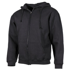 MFH Kapuzen Sweatshirt-Jacke in Schwarz