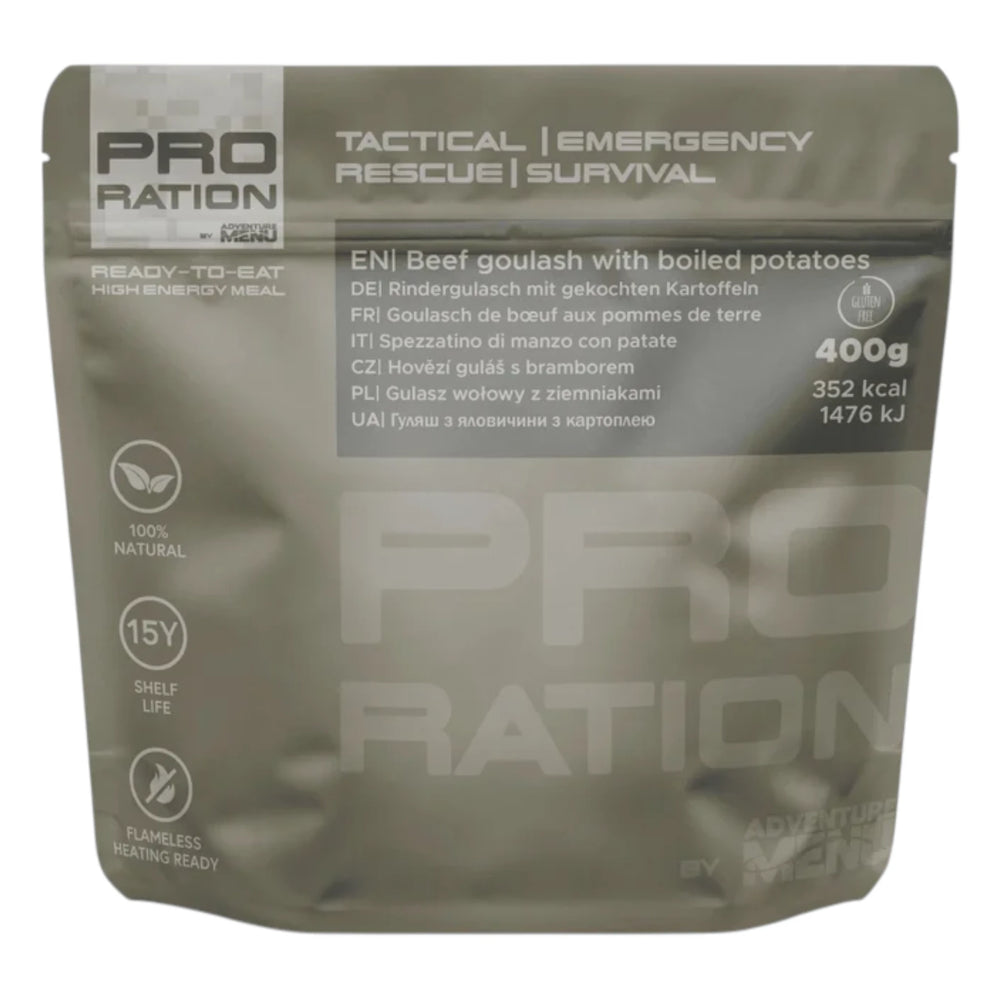 Pro Ration Outdoornahrung Rindsgulasch mit gekochten Kartoffeln