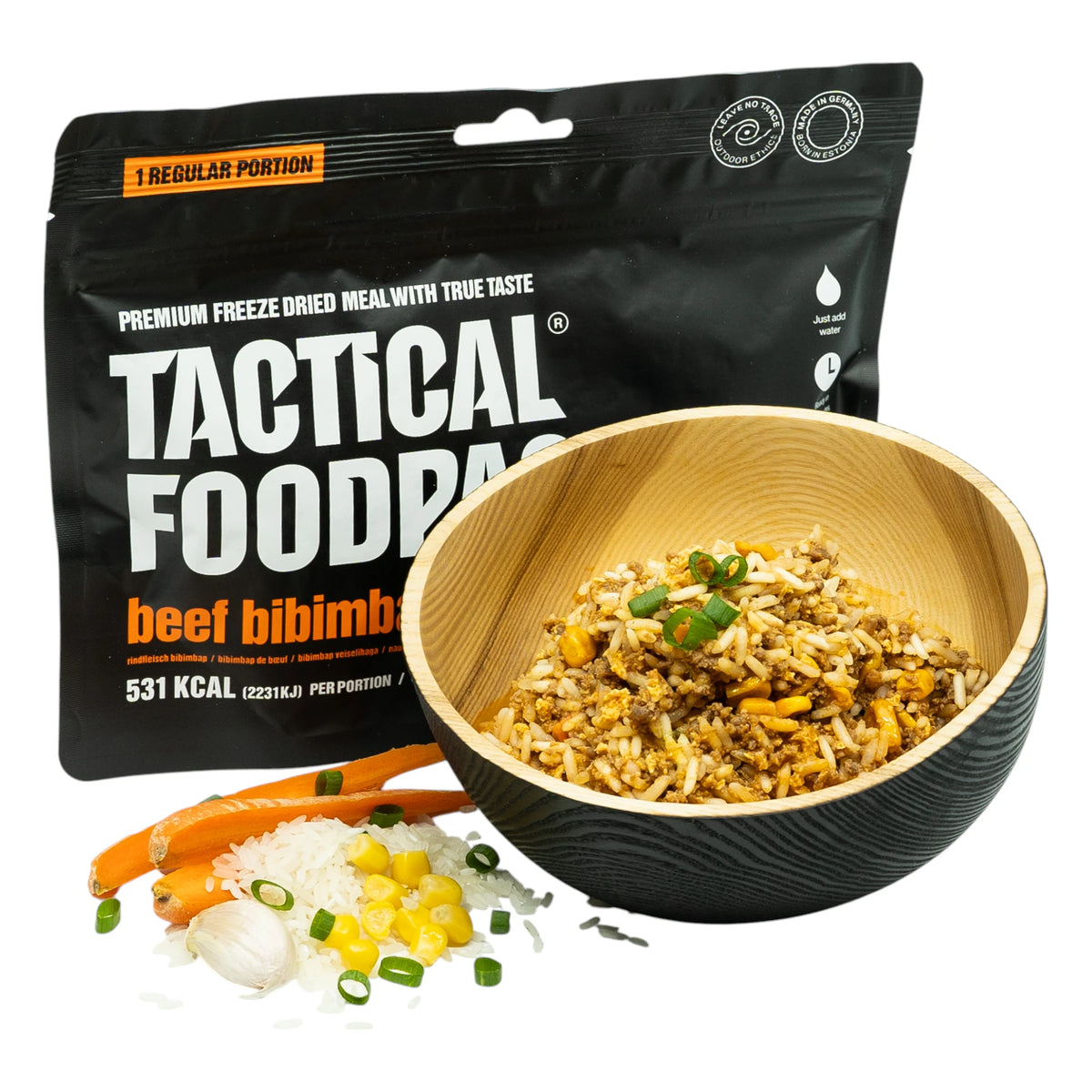 Tactical Foodpack Outdoornahrung Rindfleisch Bibimbap