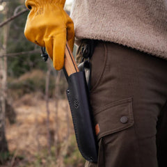 Woxna Klappsäge Hälsing 180 mm mit Lederholster