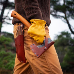 Woxna Klappsäge Ljusnan 180 mm mit Lederholster