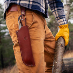 Woxna Klappsäge Ljusnan 250 mm mit Lederholster