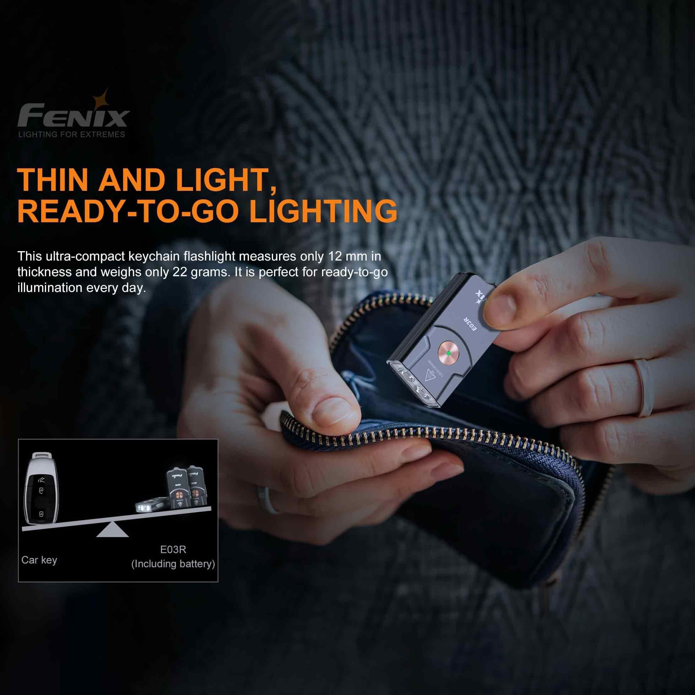 Fenix E03R Schlüsselband-Taschenlampe