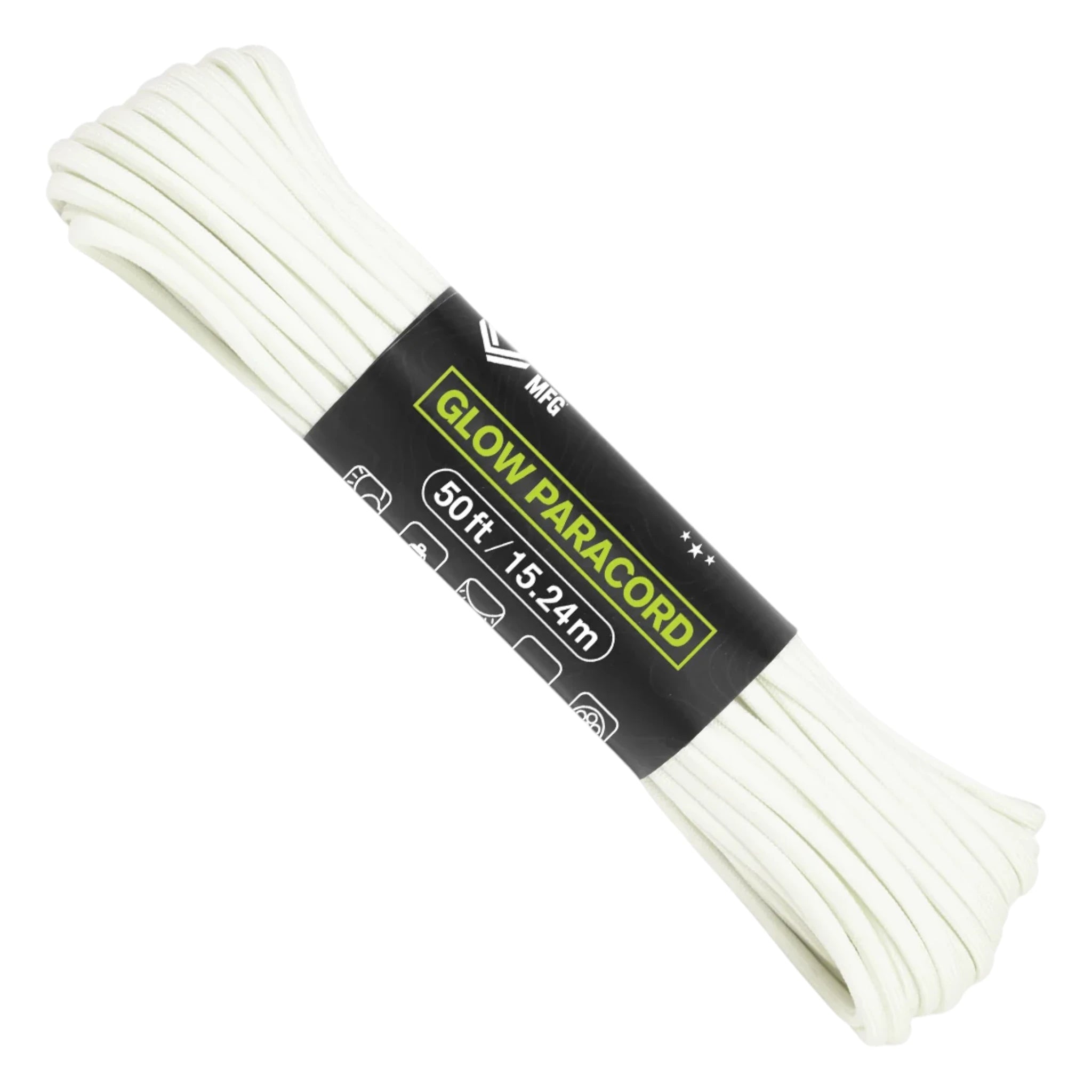Atwood Rope MFG™ 550 Paracord Uber Glow White 15m