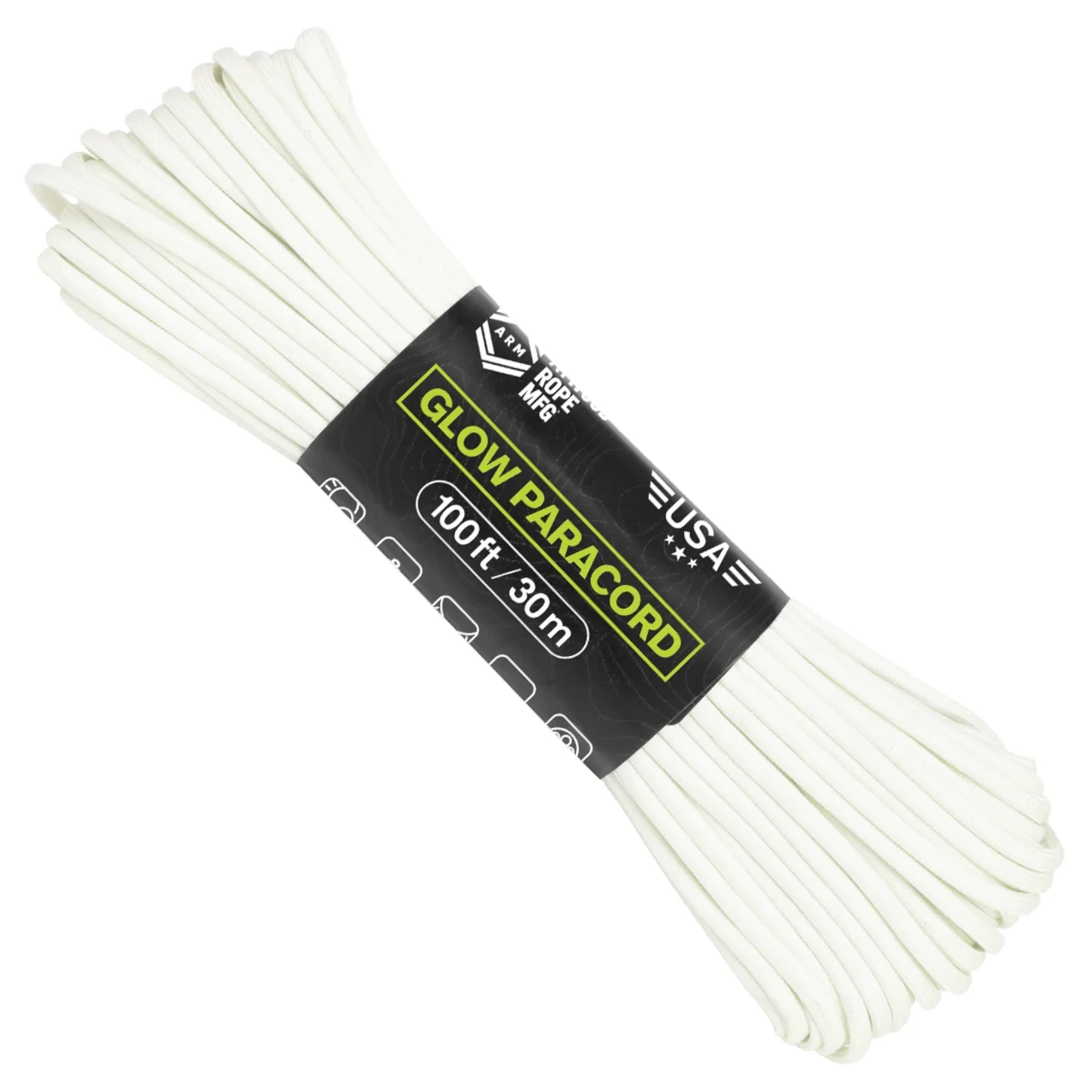Atwood Rope MFG™ 550 Paracord Uber Glow White 30m
