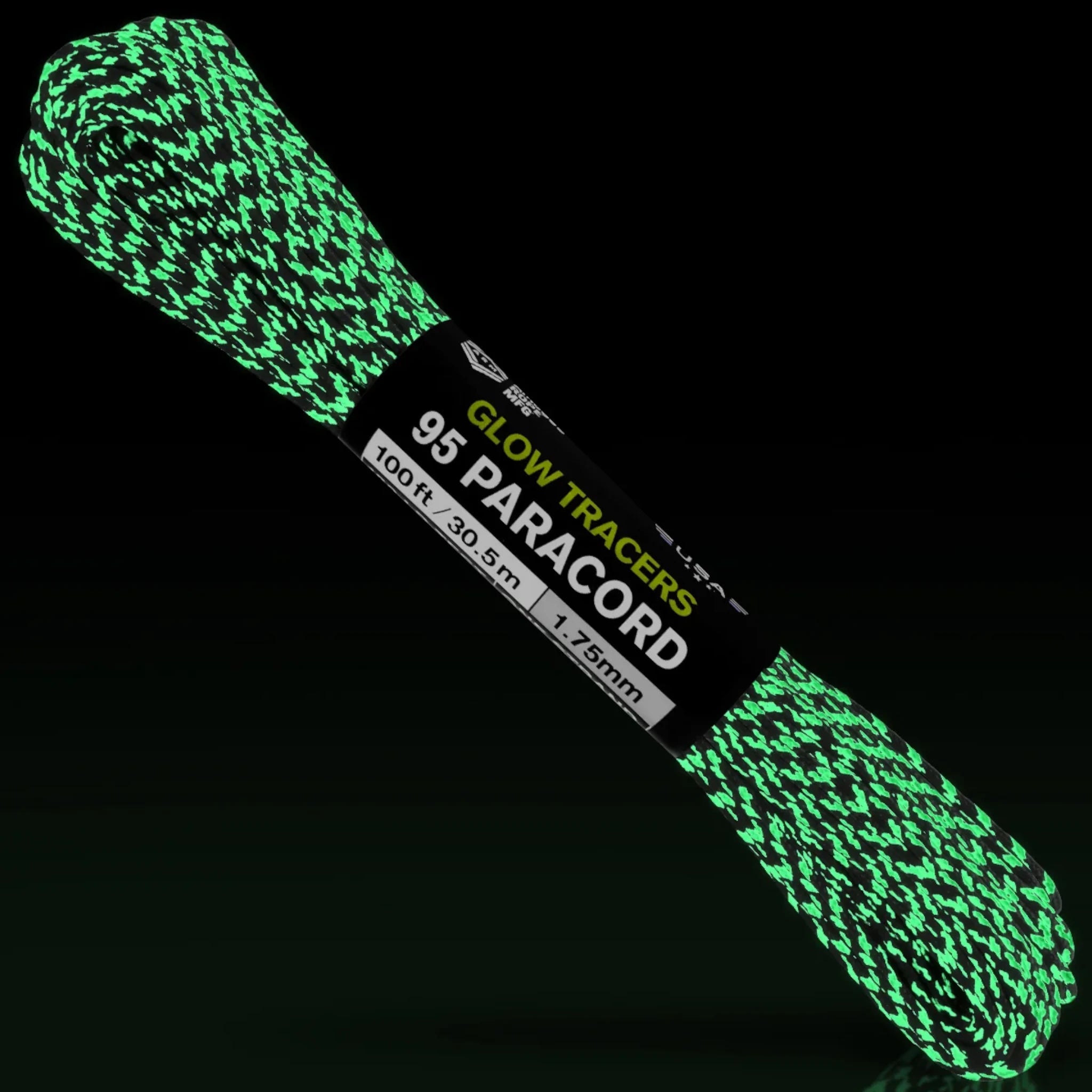 Atwood Rope MFG™ 95 Paracord Glow Tracer 30m Dark