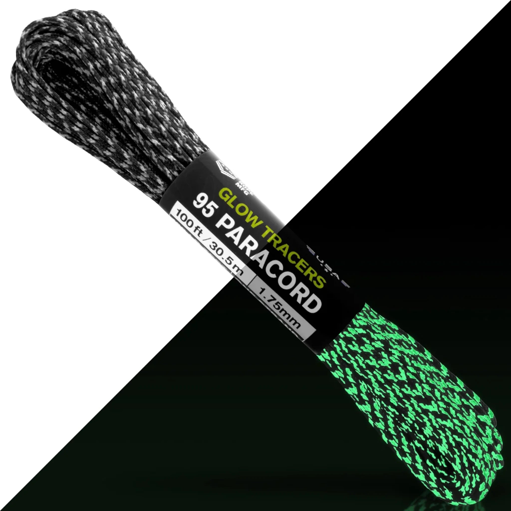 Atwood Rope MFG™ 95 Paracord Glow Tracer 30m Half