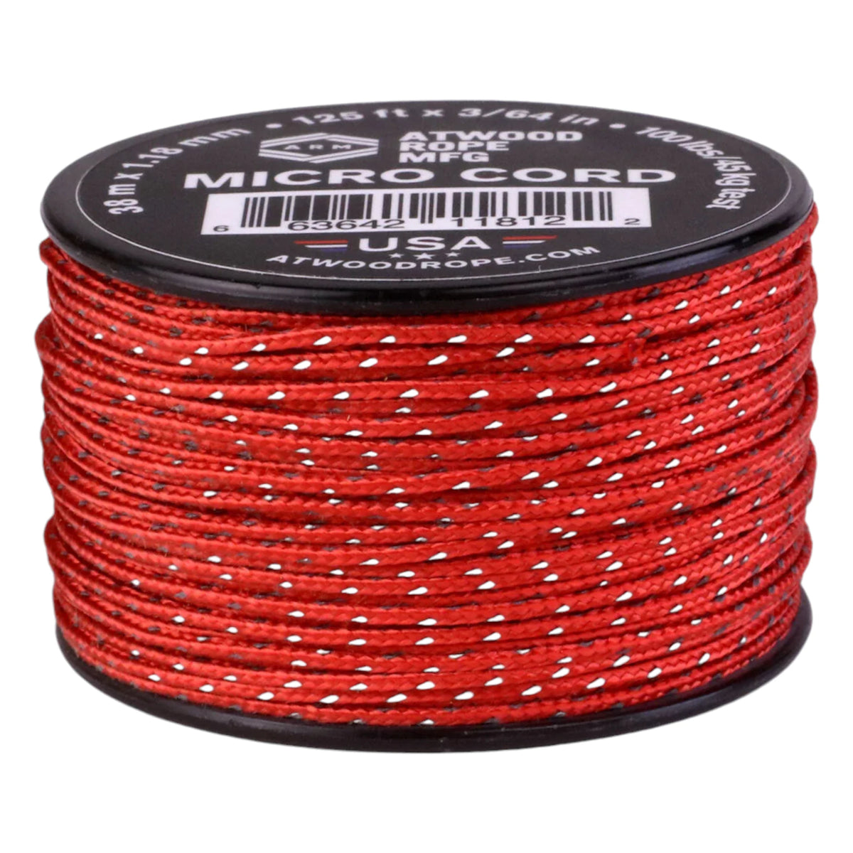 Atwood Rope MFG™ Micro Reflective Cord 1.18mm Red 38m