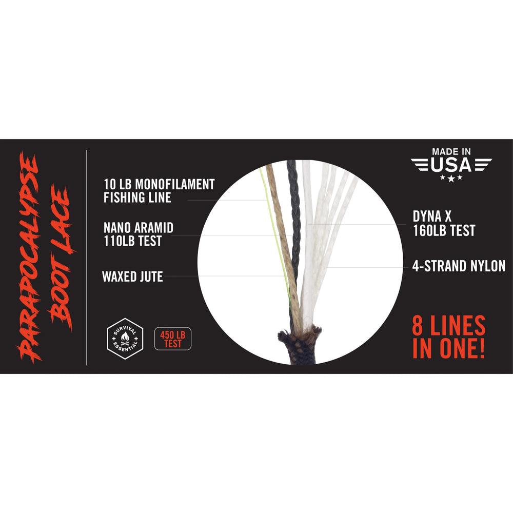 Atwood Rope MFG™ Parapocalypse Survival Boot Lace Information
