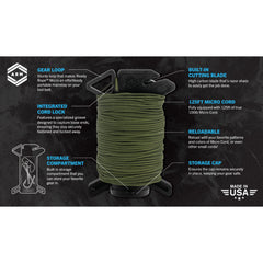 Atwood Rope MFG™ Ready Rope Dispenser Micro Cord Information