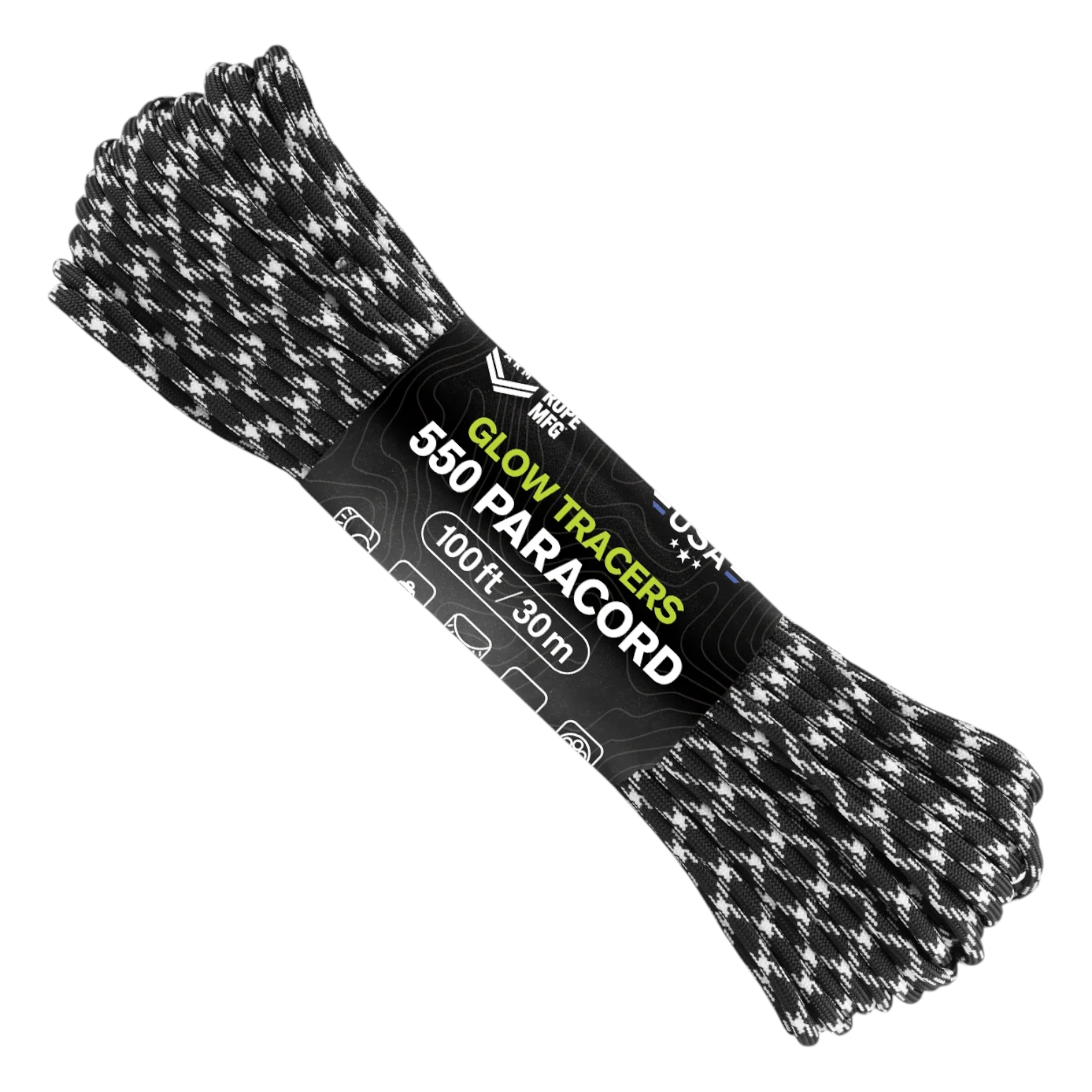 Atwood Rope MFG™ Suvival Seil 550 Paracord Glow Tracer 30m