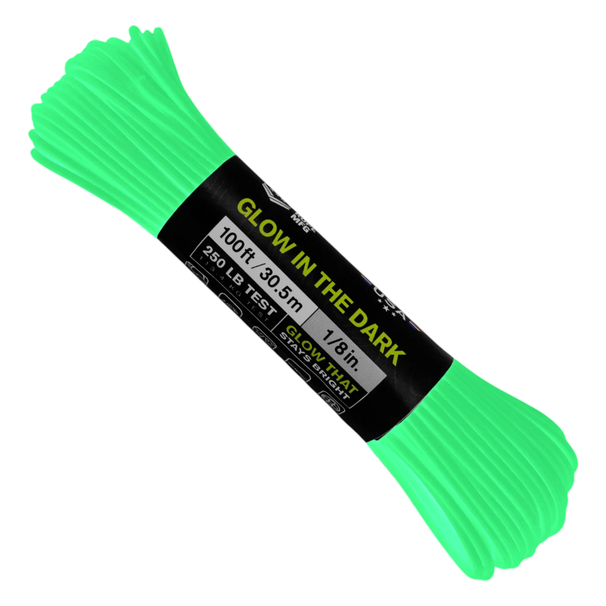 Atwood Rope MFG™ Taktisches Seil 275 Glow in the Dark White 30m