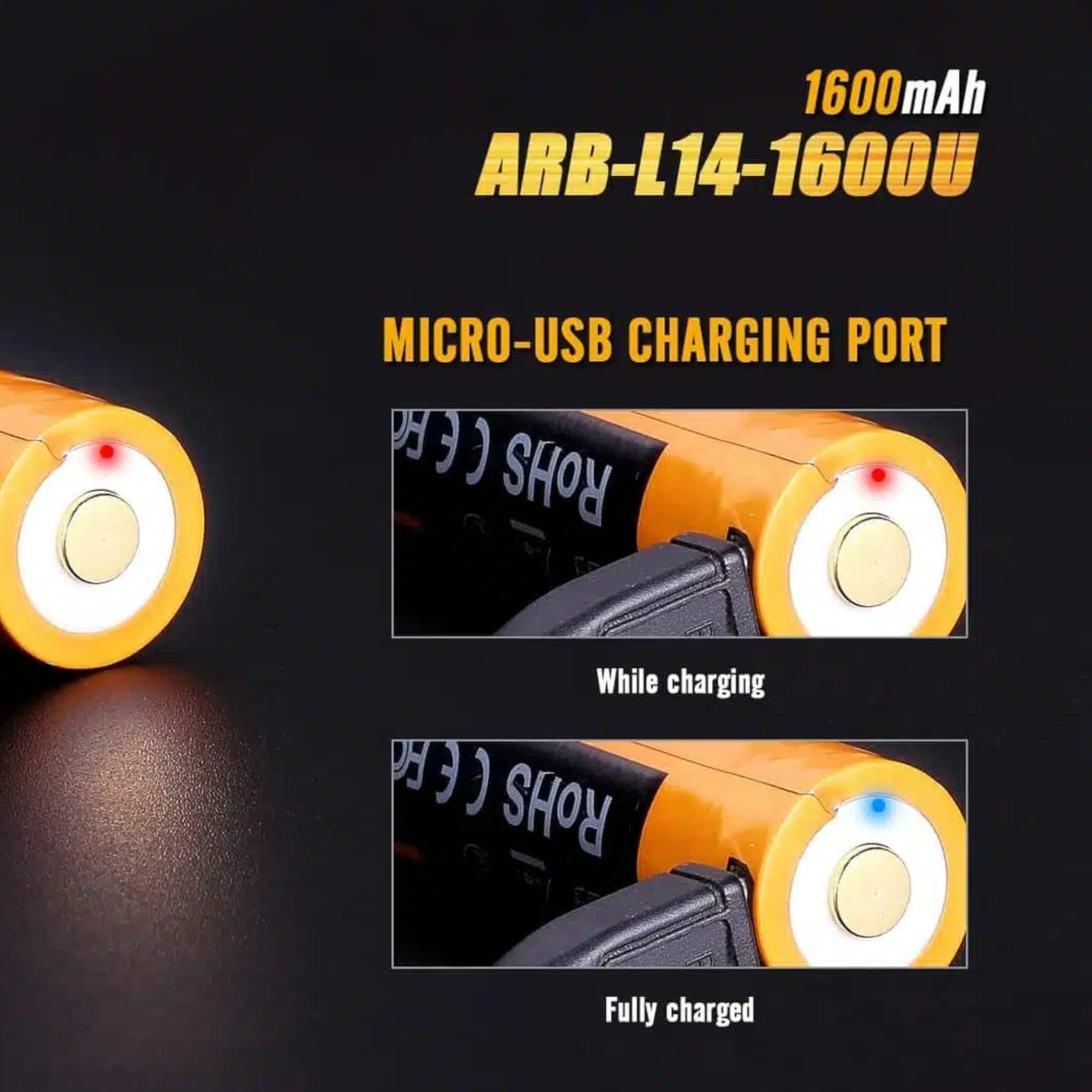 Fenix wiederaufladbare Batterie 14500 Li-Ion 1600 mAh