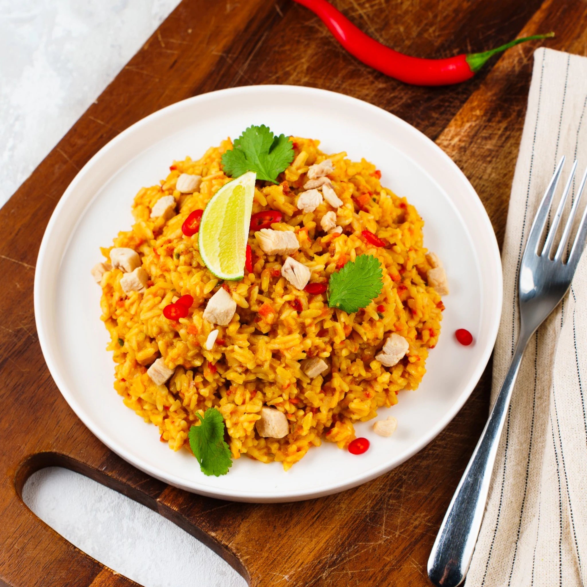 Food Force Trekkingnahrung Reis nach Thailändischer Art mit Hühnchen