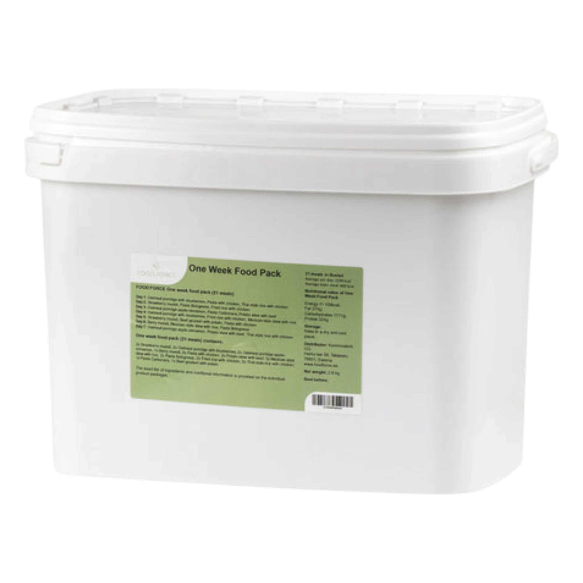 Food Force Notvorrat One Week Food Pack (im Plastik-Eimer)