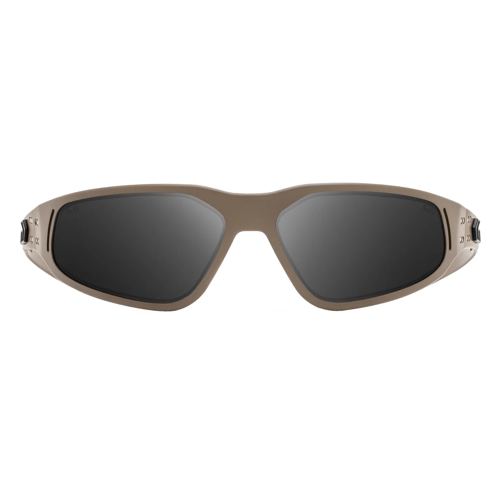 Tan mit Black Logo ANSI Z87.1+ MILSPEC Ballistic Smoke mit Anti-Fog
