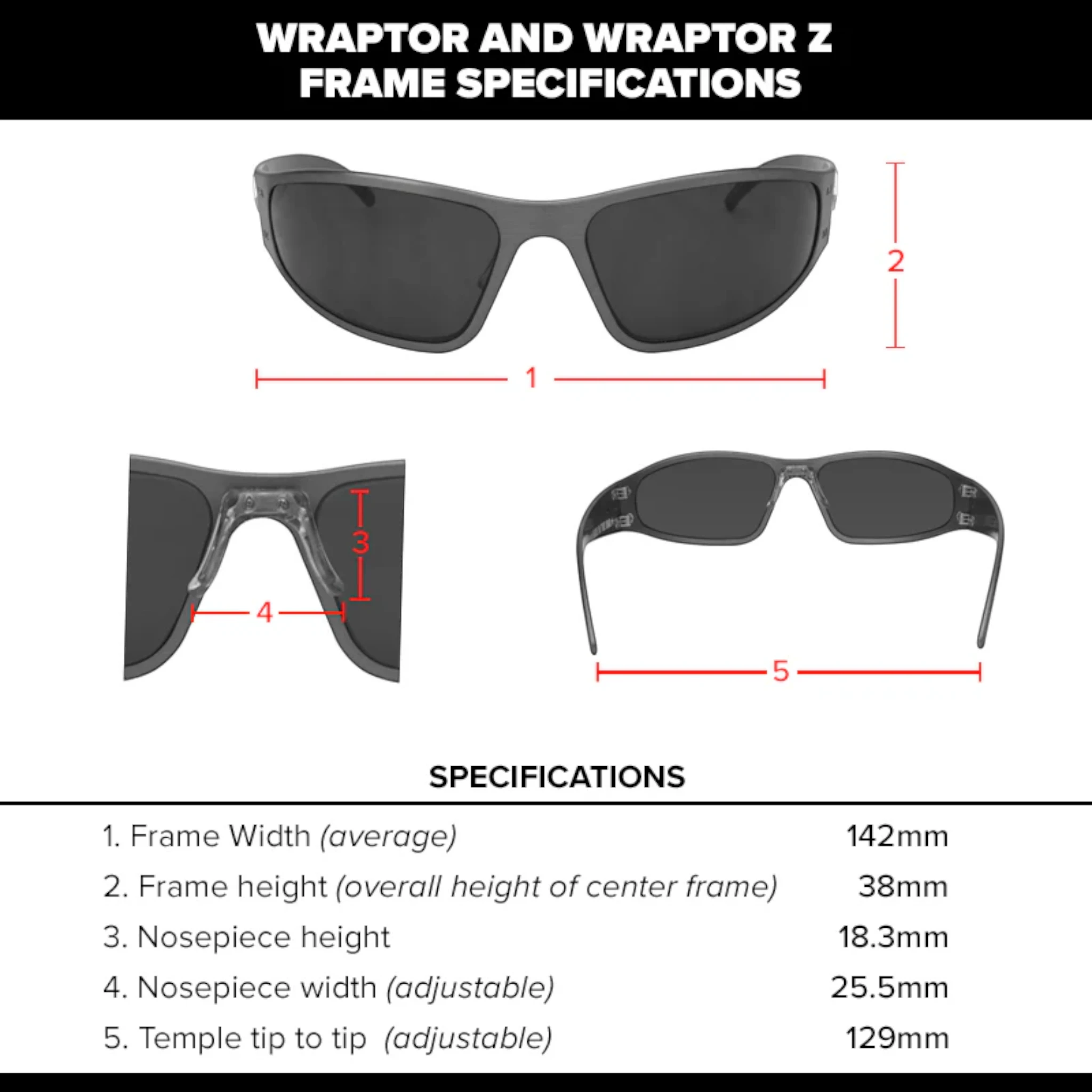 Gatorz Wraptor Black Smoke Polarized