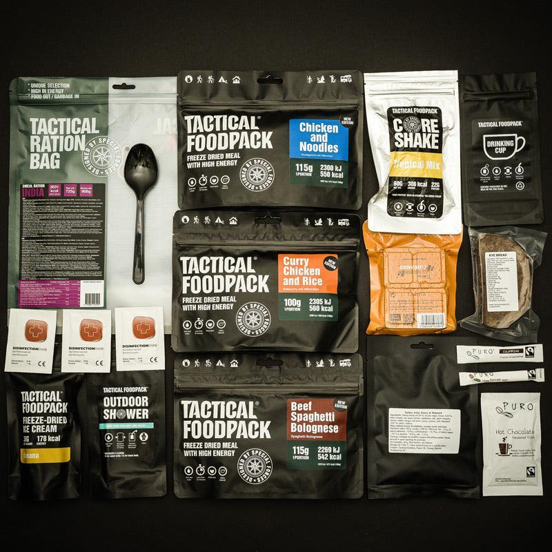 Tactical Foodpack Outdoornahrung | 3 Mahlzeiten | INDIA