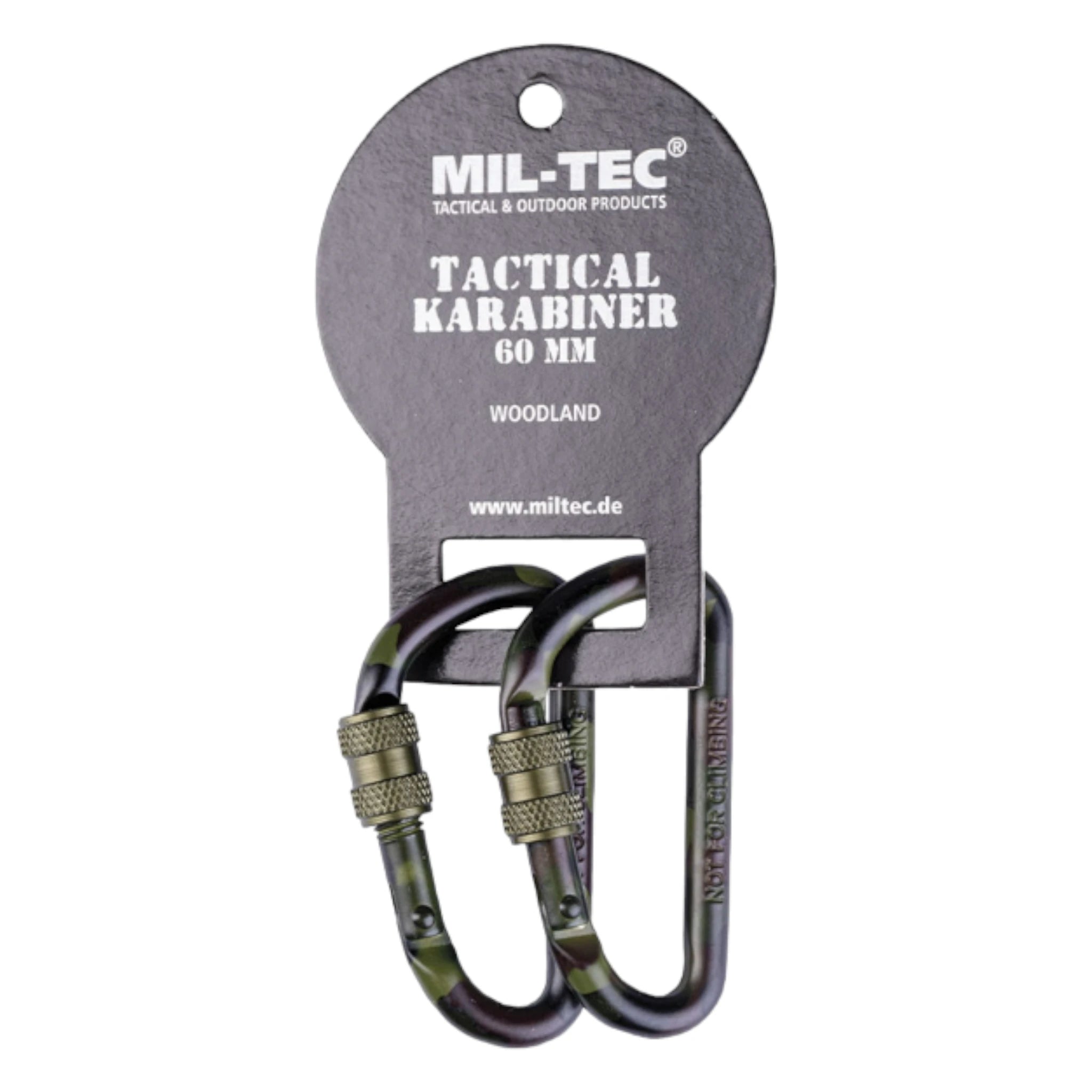 Mil-Tec Tactical Karabiner Woodland 60mm