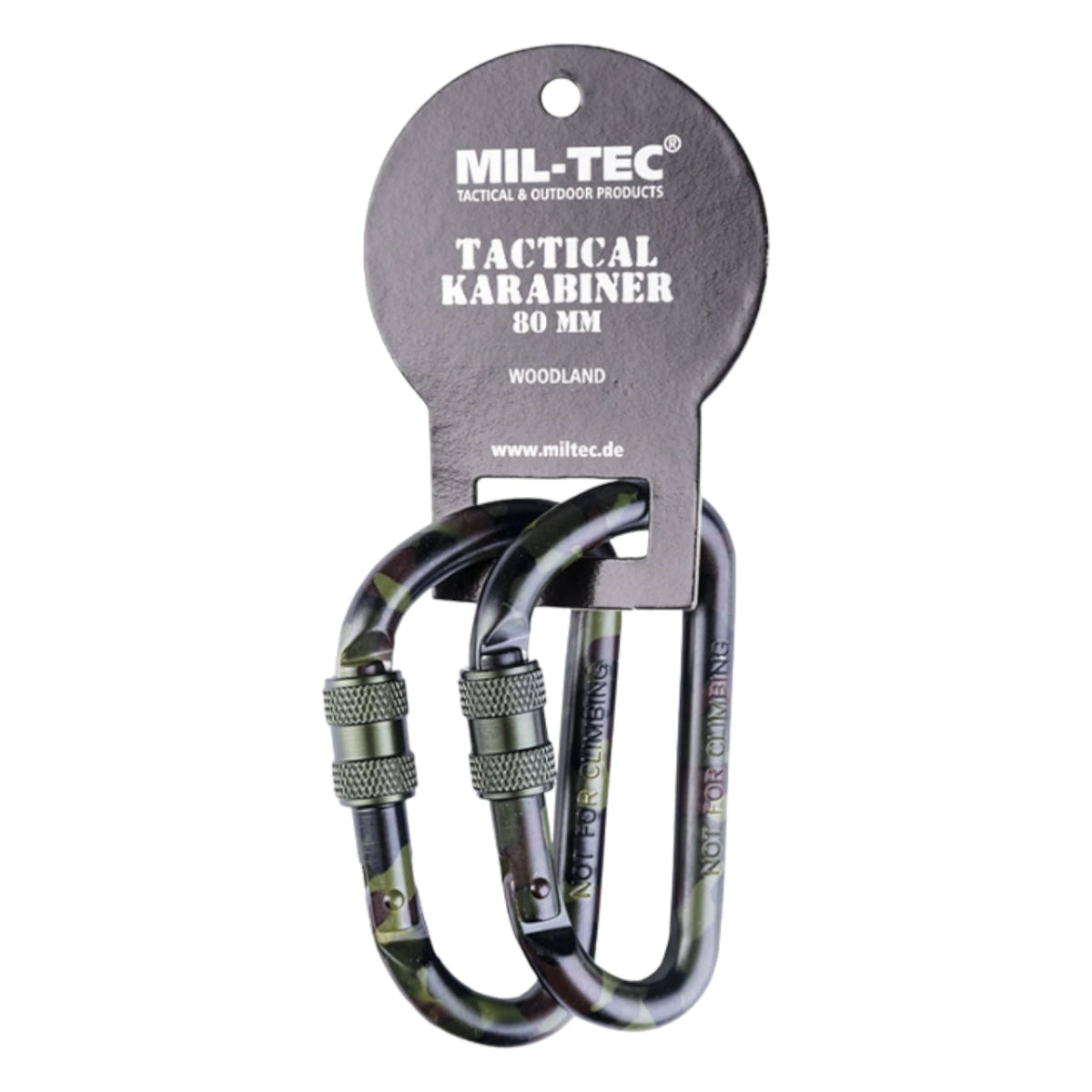 Mil-Tec Tactical Karabiner Woodland 80mm