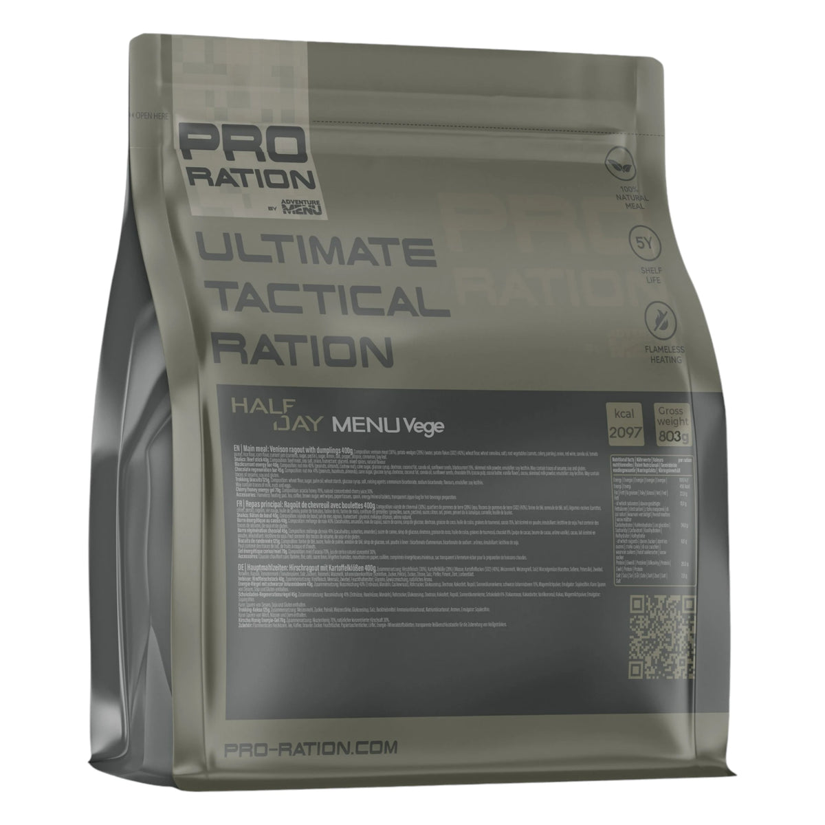 Pro-Ration Ultimate Tactical Ration Halbtagesmenü Vegetarisch