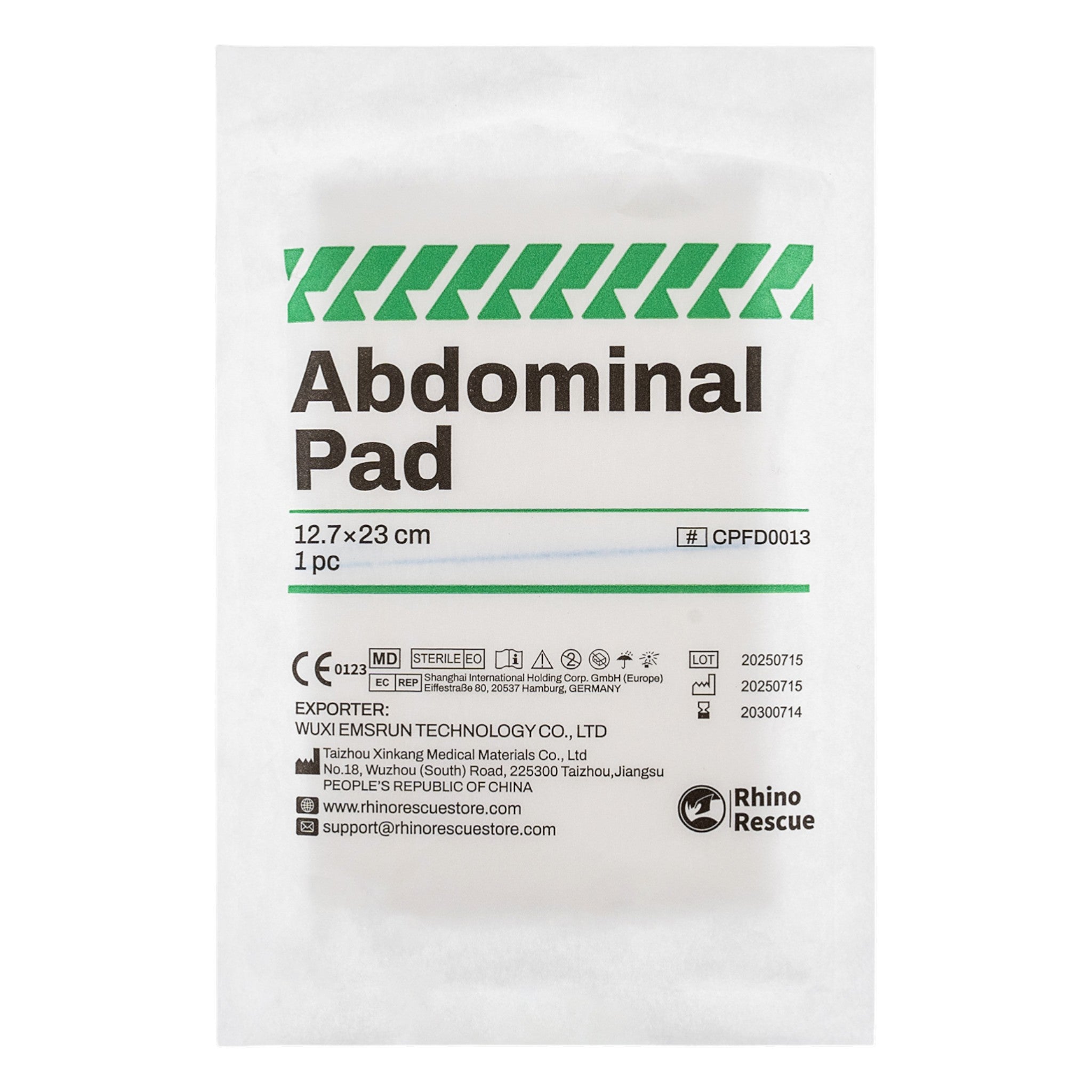 Rhino Rescue Erste Hilfe Bauchkompresse Abdominal Pad