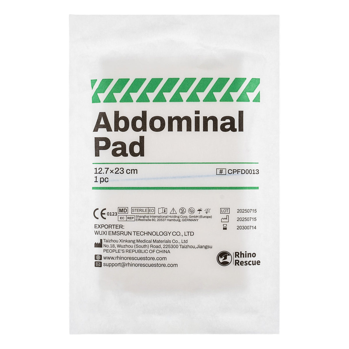 Rhino Rescue Erste Hilfe Bauchkompresse Abdominal Pad