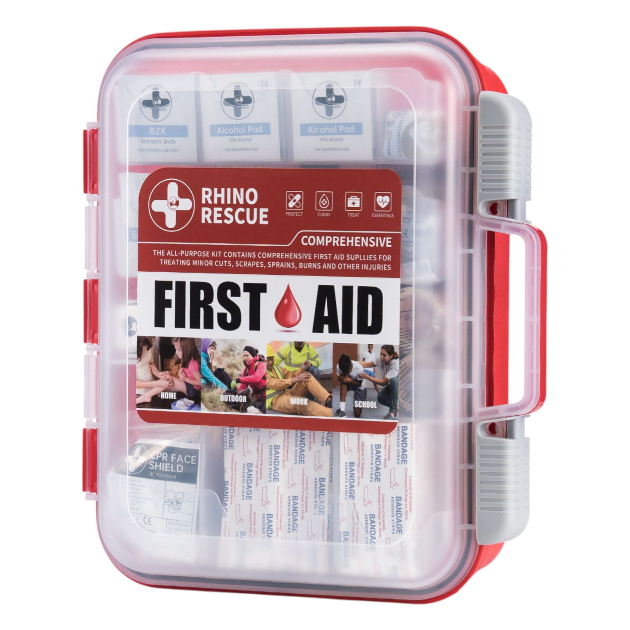 Rhino Rescue Erste Hilfe Koffer 350-teiliges Profi Set