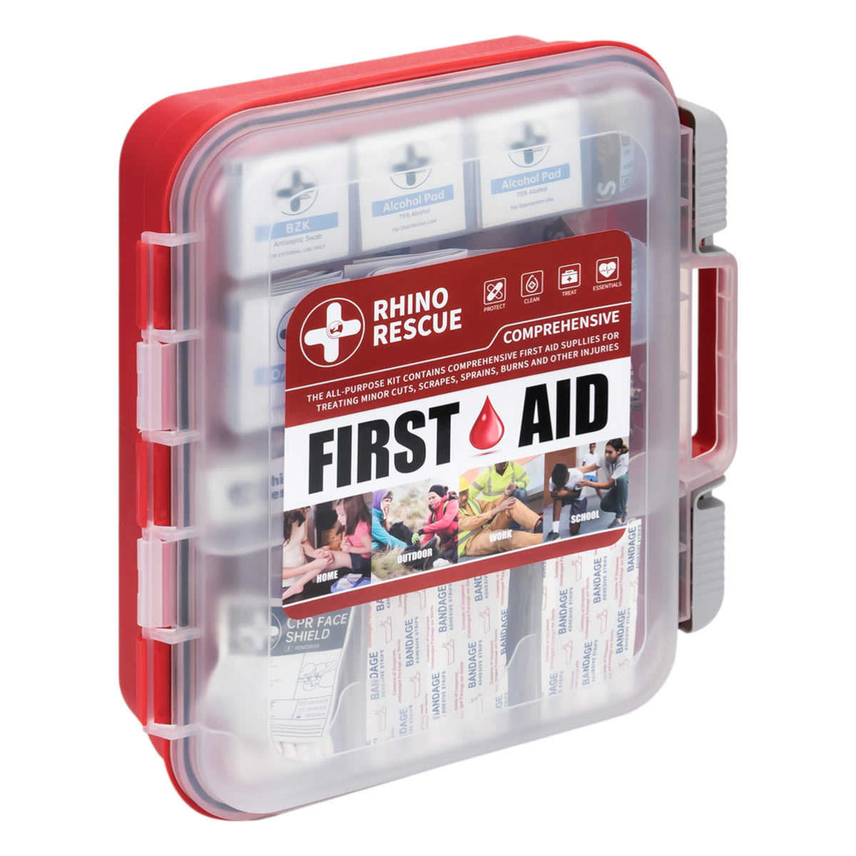 Rhino Rescue Erste Hilfe Koffer 350-teiliges Profi Set