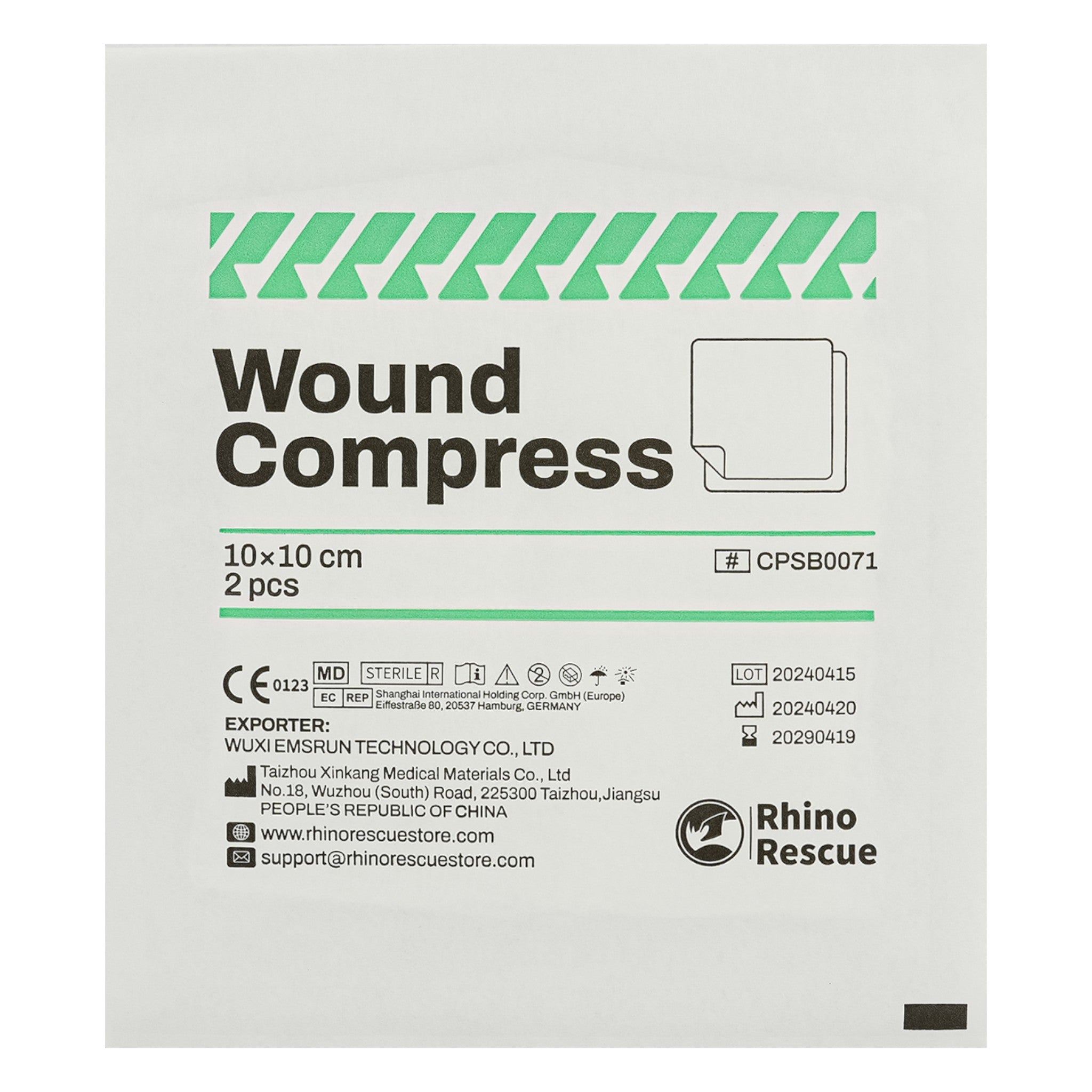 Rhino Rescue Erste Hilfe Sterile Wundkompressen