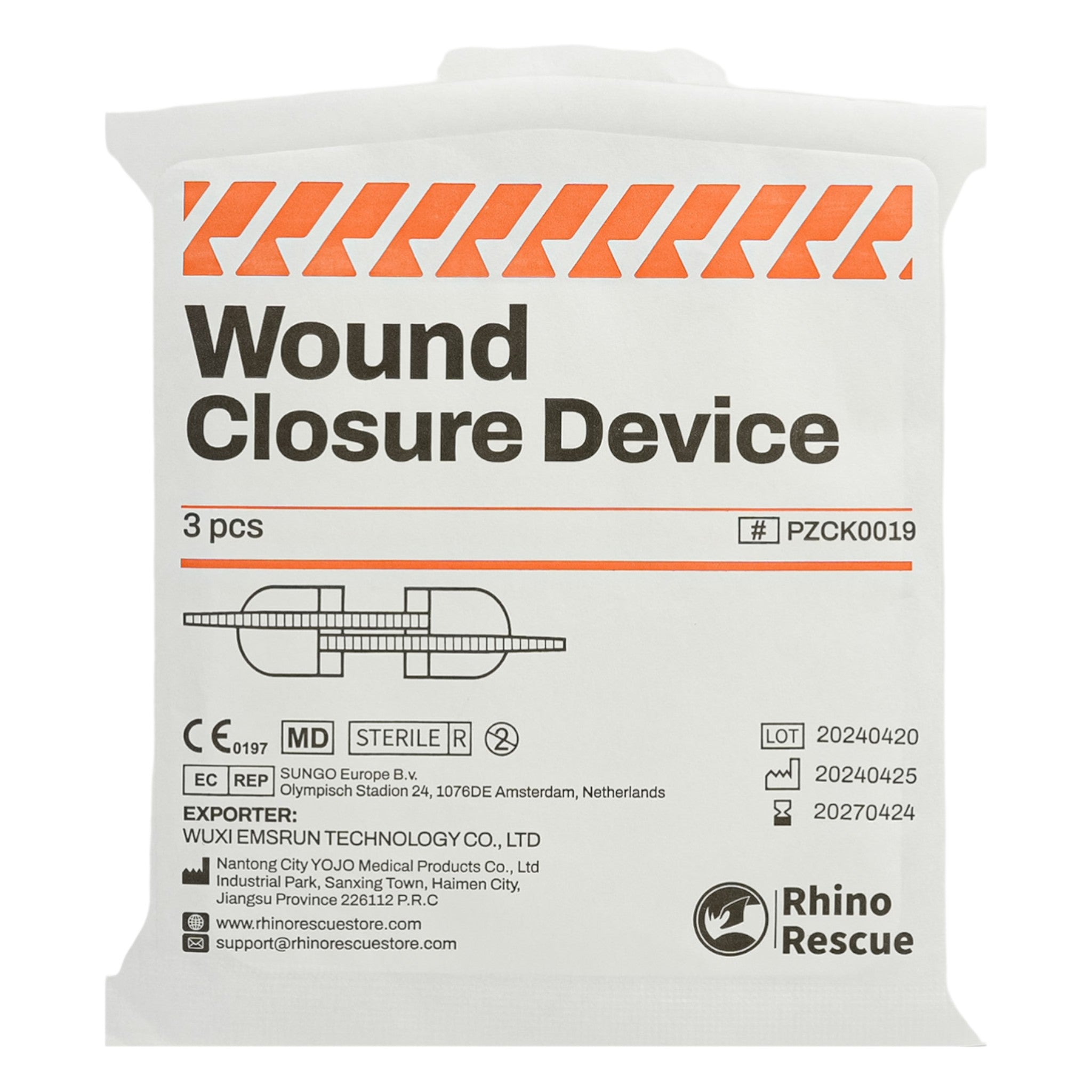 Rhino Rescue Erste Hilfe Wundverschlussstreifen Zip Stitch