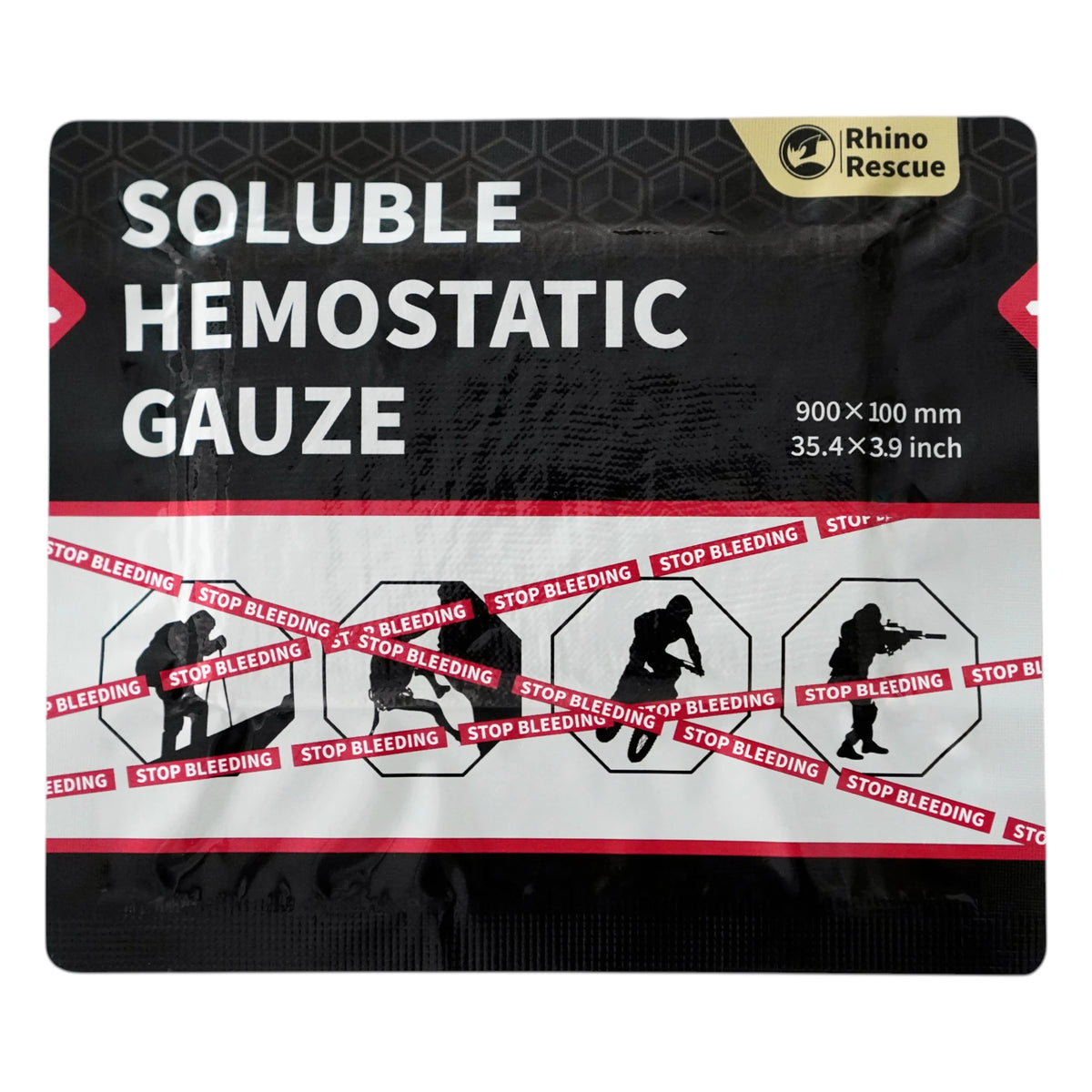 Rhino Rescue Erste Hilfe Hämostatische Gaze Z-Fold