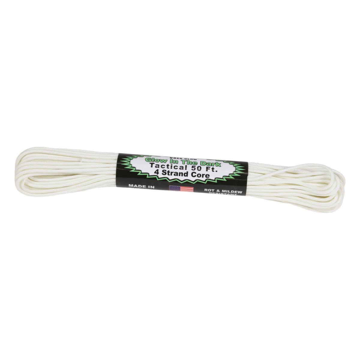 Atwood Rope MFG™ 550 Paracord Glow in the Dark White 15m