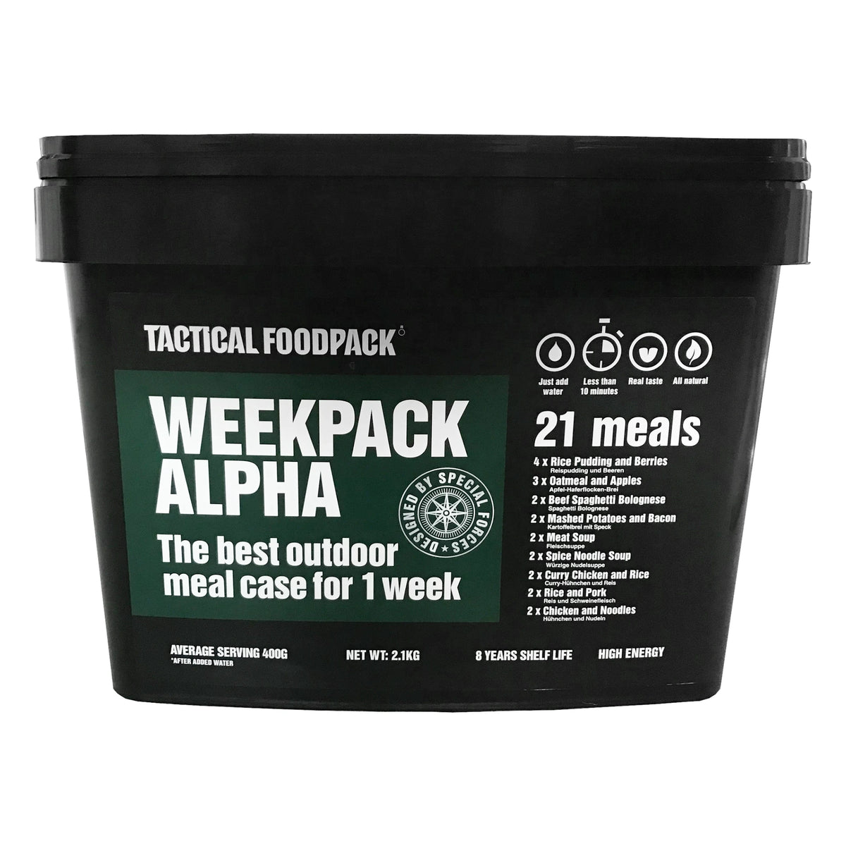 Tactical Foodpack Outdoornahrung Weekpack Alpha