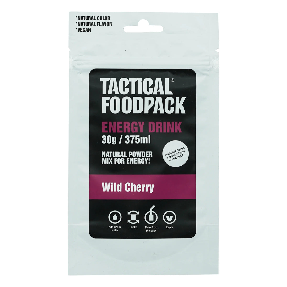 Tactical Foodpack Outdoornahrung Energy Drink Wildkirsche