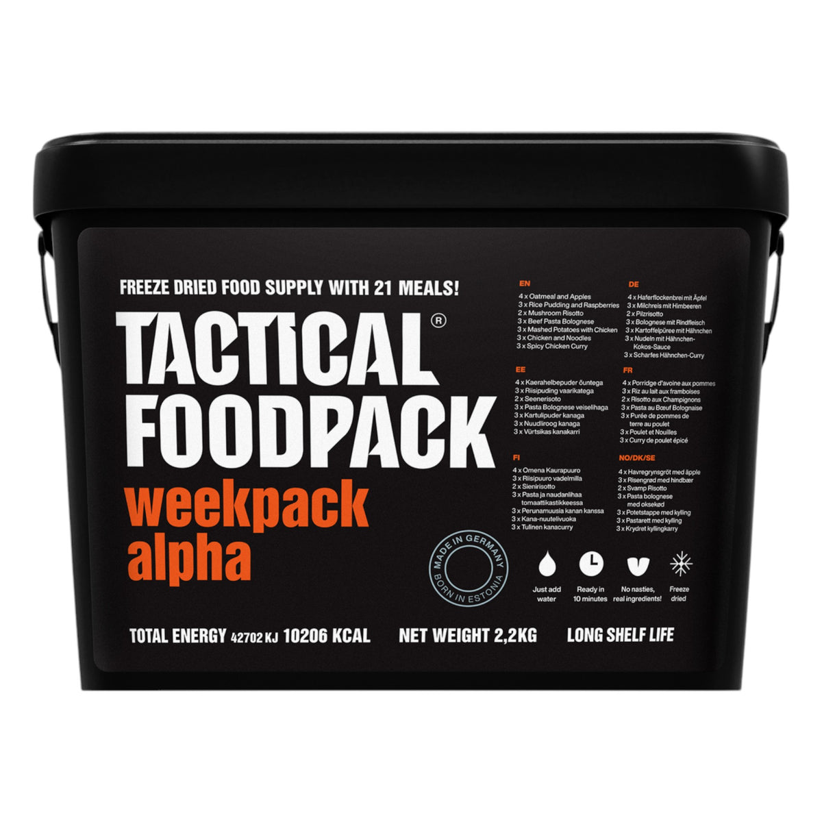 Tactical Foodpack Outdoornahrung Weekpack Alpha