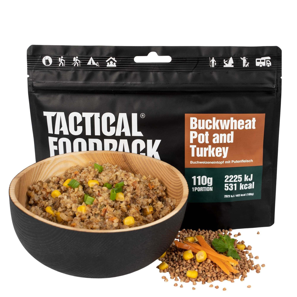 Tactical Foodpack Outdoornahrung | Buchweizeneintopf Mit Putenfleisch
