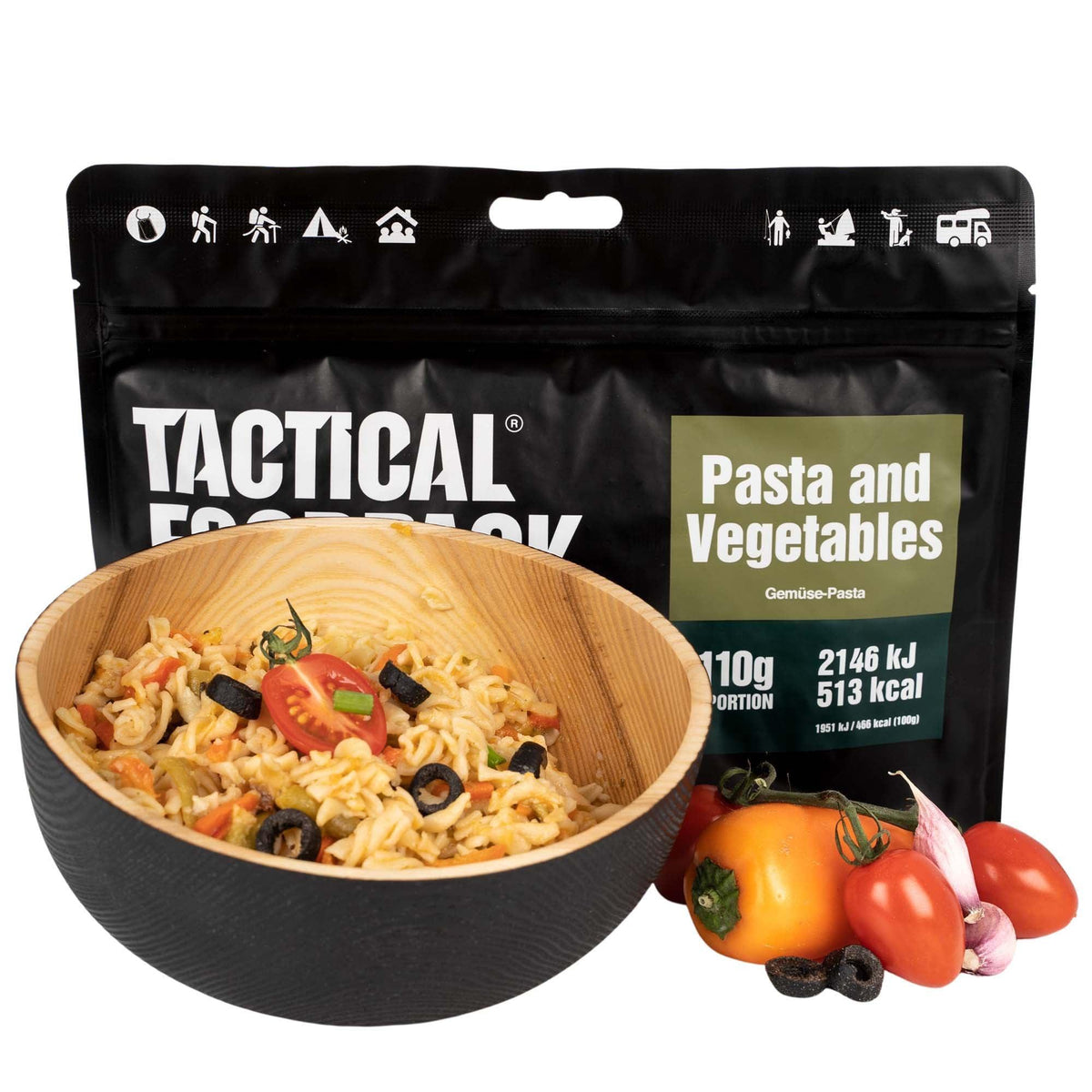 Tactical Foodpack Outdoornahrung | Gemüse-Pasta