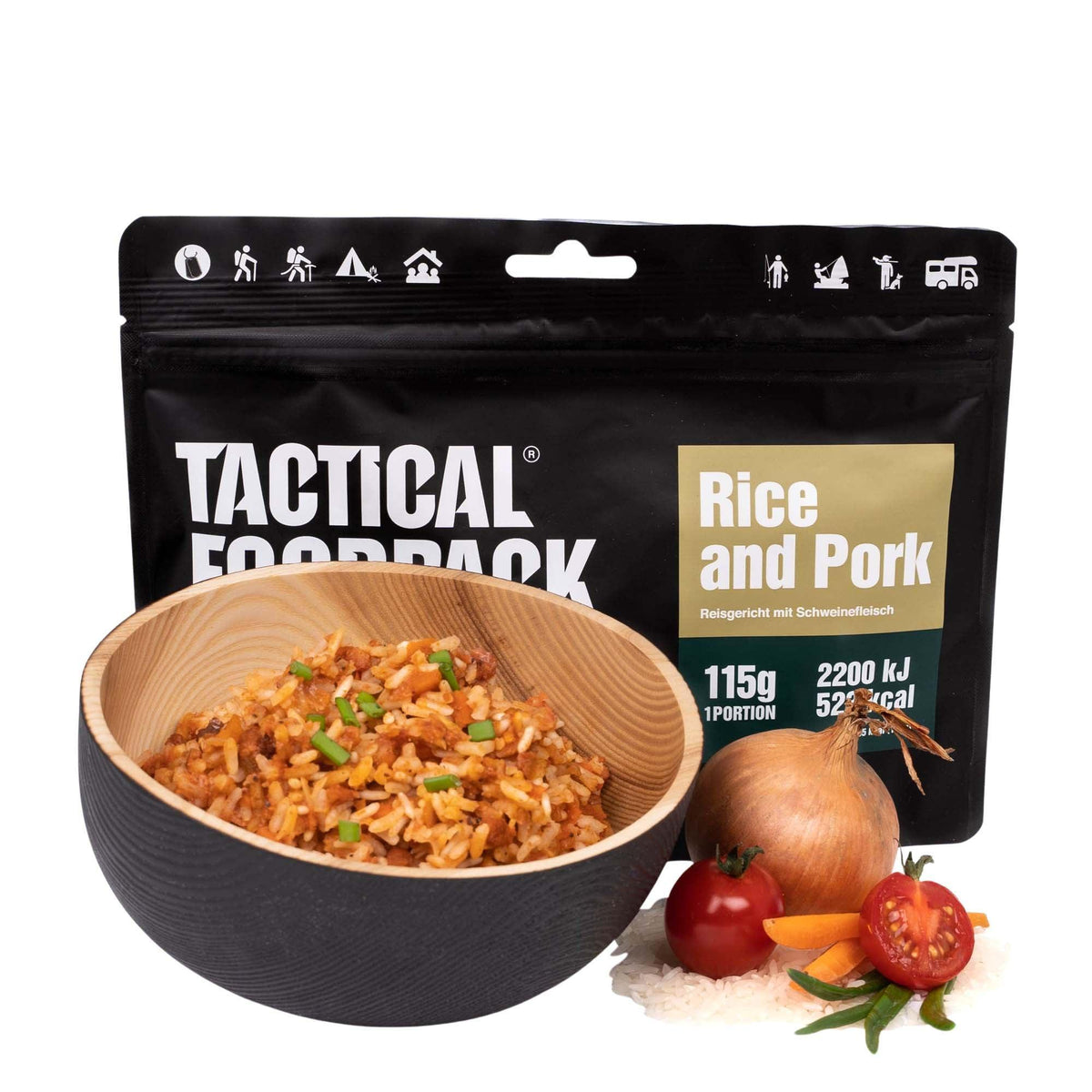 Tactical Foodpack Outdoornahrung | Reis Mit Schweinefleisch