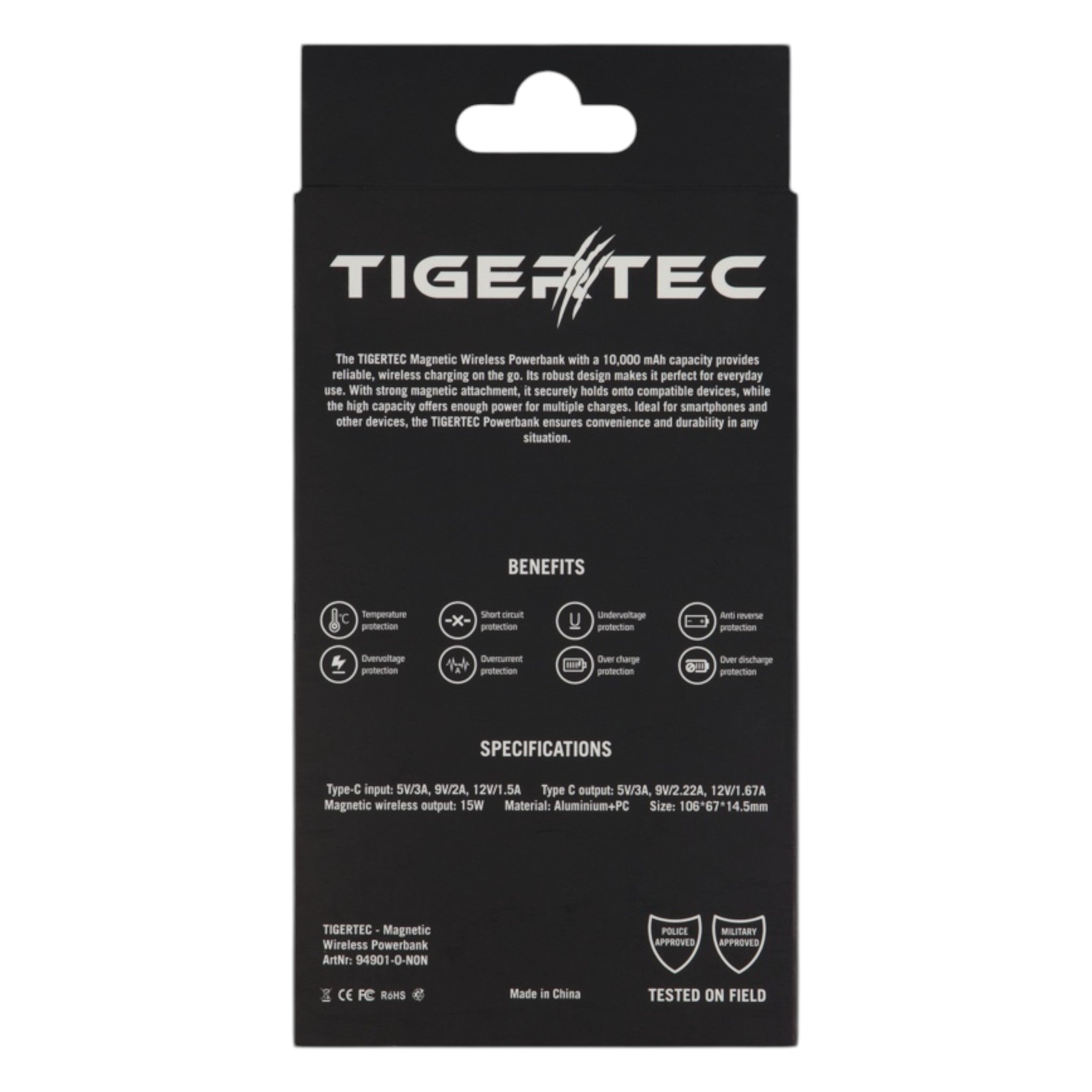 Tigertec Magnetic Wireless Powerbank