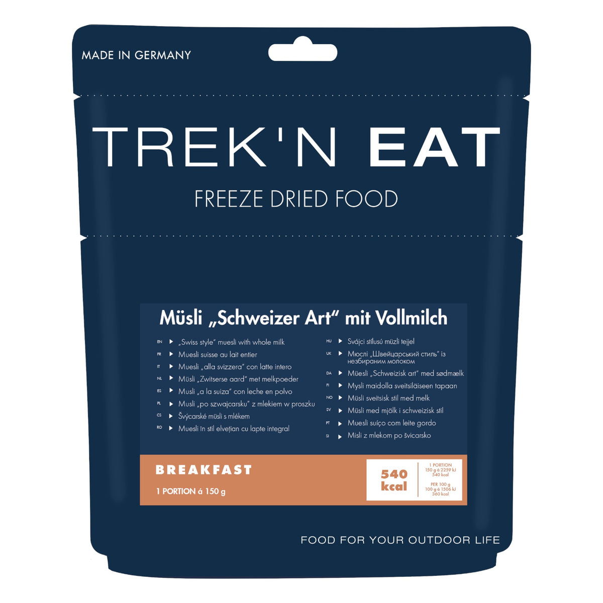 Trek'n Eat Müsli "Schweizer Art" mit Vollmilch