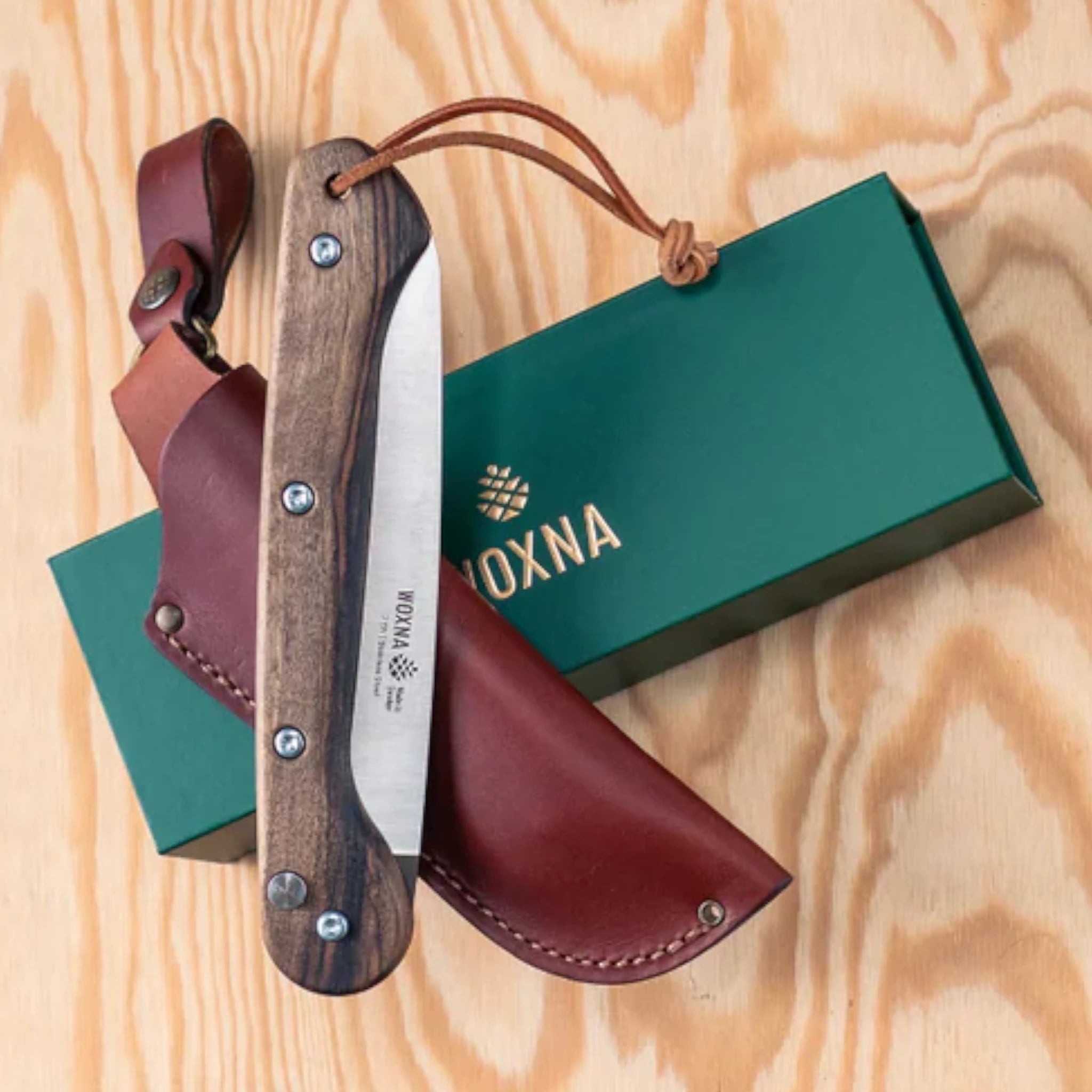 Woxna Klappsäge Ljusnan 180 mm mit Lederholster