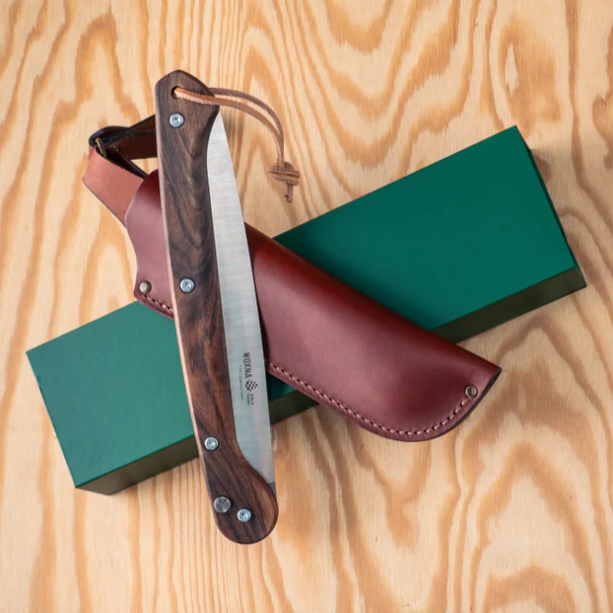 Woxna Klappsäge Ljusnan 250 mm mit Lederholster