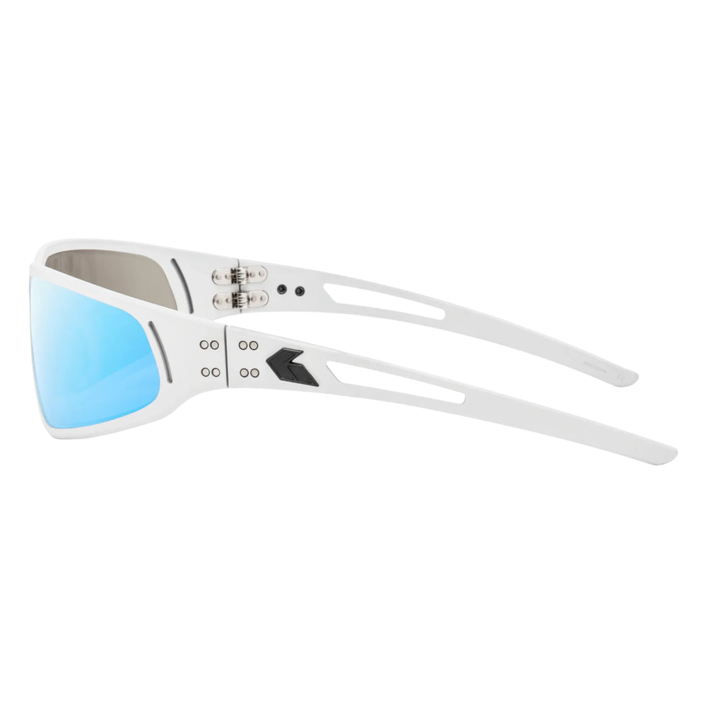 Frost mit Black Logo und Smoke Optimized Polarized Blue Mirror